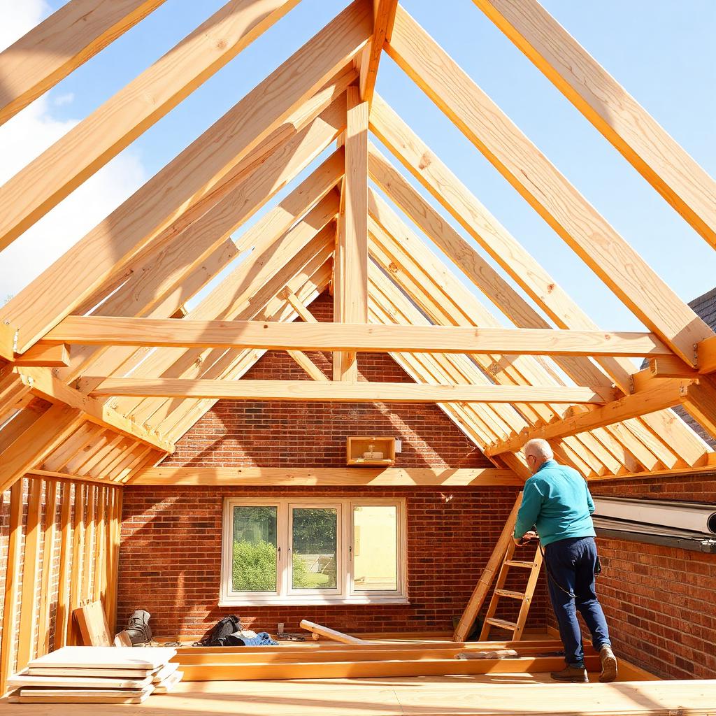 Loft conversion timber frame structure in East London