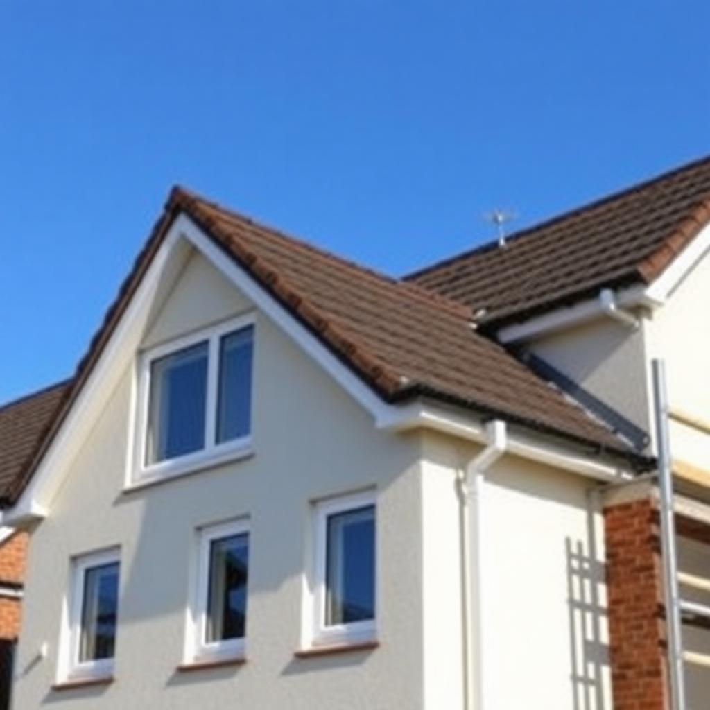 Roof repair and new guttering installation